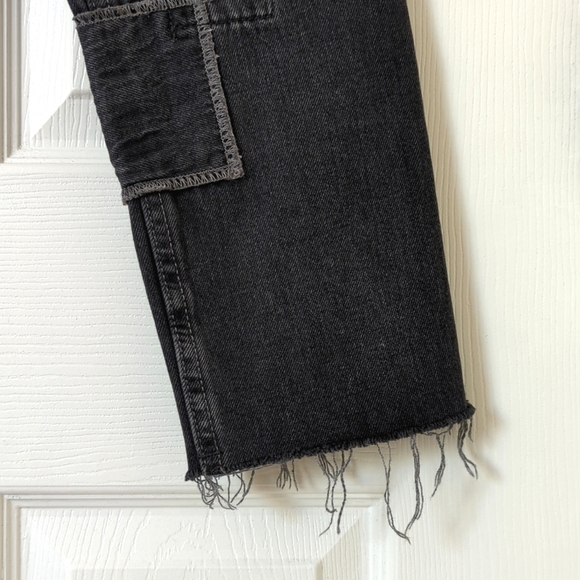 BDG Urban Outfitters Patchwork High Waisted Cropped Tapered Leg Jeans Black 27 - Picture 13 of 13